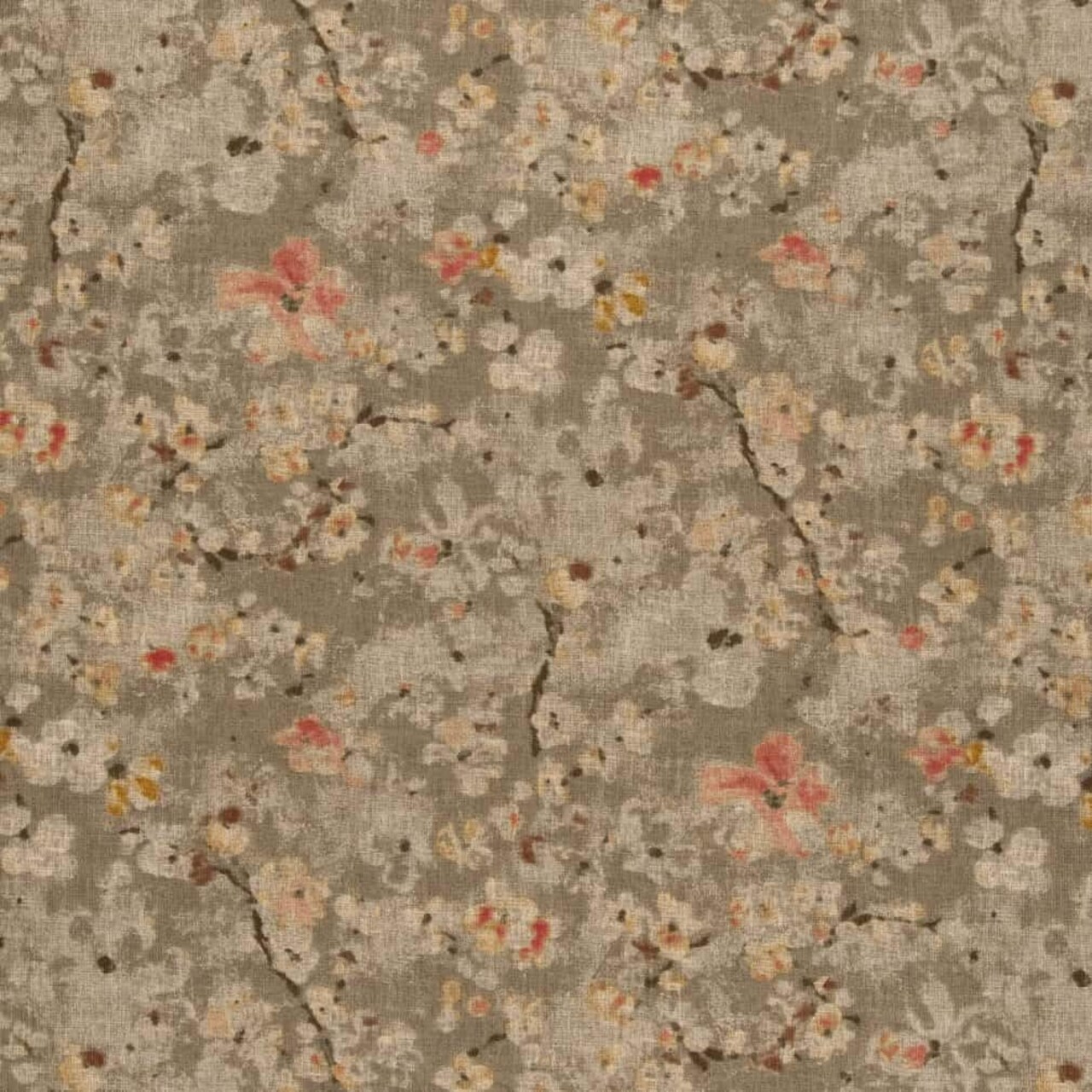 Natural Pink Floral Woven Pattern Upholstery Fabric by The Yard - SKU: Zinka Tuscany